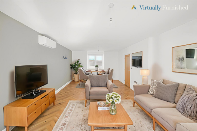 Virtually Furnished main living room