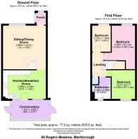 Floorplan, 58 Rogers Meadow, Marlborough, SN8 1DZ.