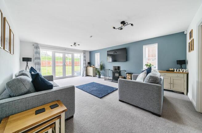 Lounge with log burner