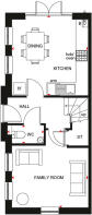 Ground floor floor plan. Brentford. 3 bed home