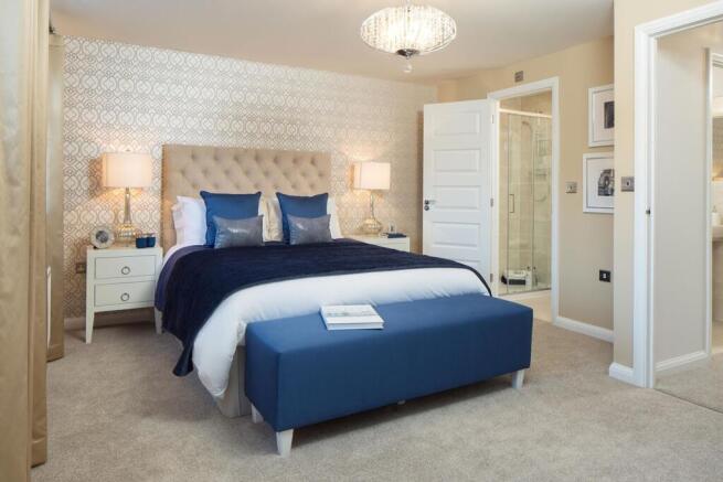 En suite main bedroom in the Hesketh 4 bedroom semi detached home