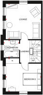 First floor floor plan. Brentford. 3 bed home.