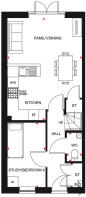 Ground floor floor plan. Haversham. 4 bed home.
