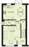 The Ellerton Barratt Orchard Green @ Kingsbrook ground floor floorplan