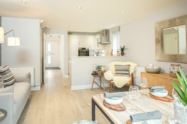 Kitchen with dining area in the Greenwood 3 bedroom home