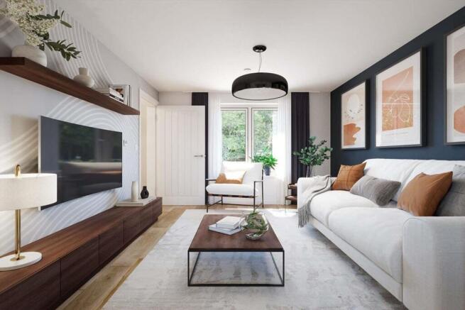 A separate living room offers the perfect place to relax