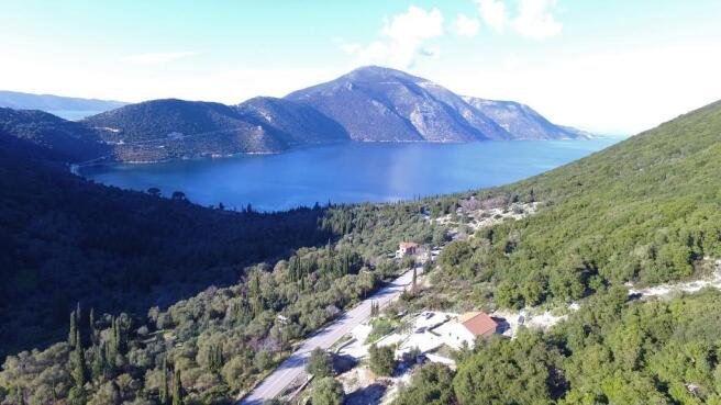 Aerial view of land
