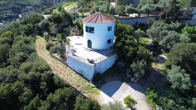 Aerial view of house