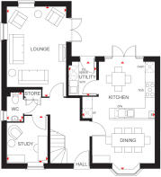 Avondale ground floor plan - Kilners Grange