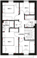 Floorplan of the Chester. First floor.