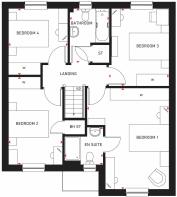 First floor plan of Dean house type