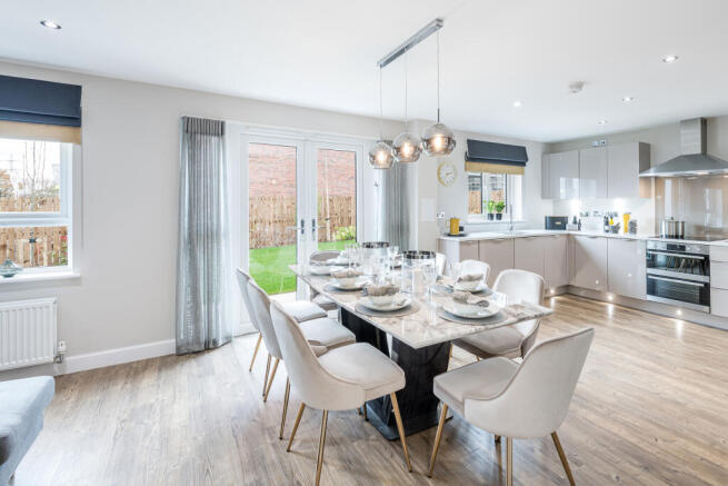 Harris 4 bedroom home, open-plan kitchen/dining room