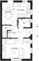 Ground Floor Floorplan of Elmsgate House Type