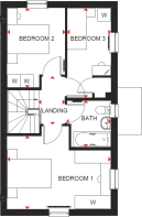 First Floor Floorplan of Elmsgate House Type