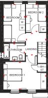 Floor Plan of First Floor of Woodbury House Type