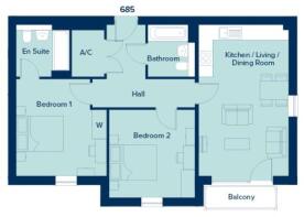 Hawthorn Third Floor 2 bed
