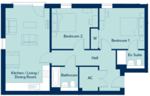 Hawthorn Second Floor 2 bed