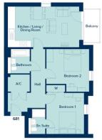 Hawthorn Third Floor 2 bed