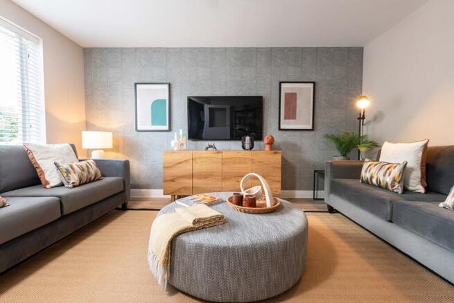 A cozy living room at the front of the house creates a warm inviting space for your family.