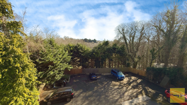 Car park & view of woodland
