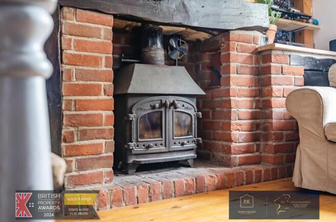 Fireplace.