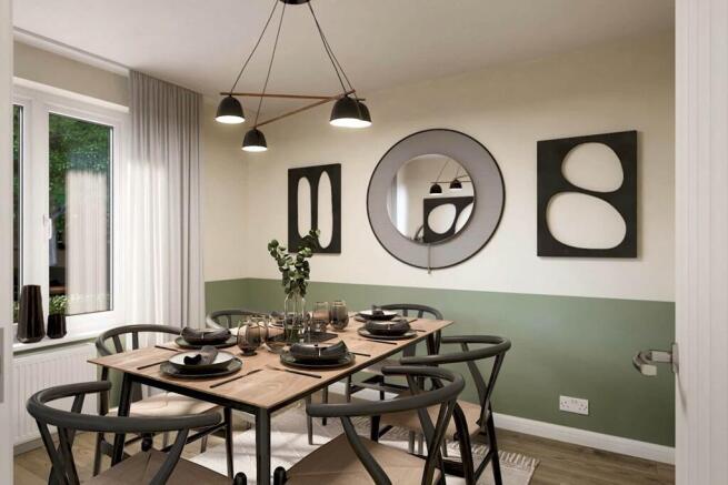 The dining area is a wonderful space for family members