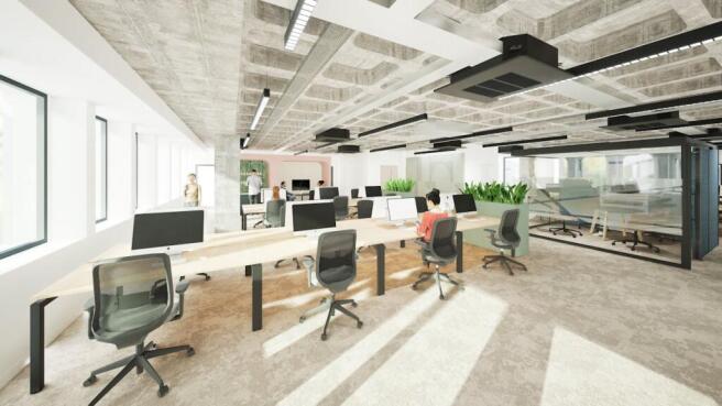 CGI - Open Plan Office & Tea Prep.