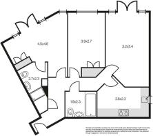 Floor Plan - Flat 4, Claremont House, 15 Poplar Ro