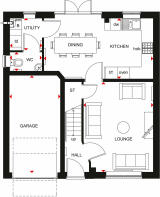 Typical Windermere 4 bedroom ground floor plan