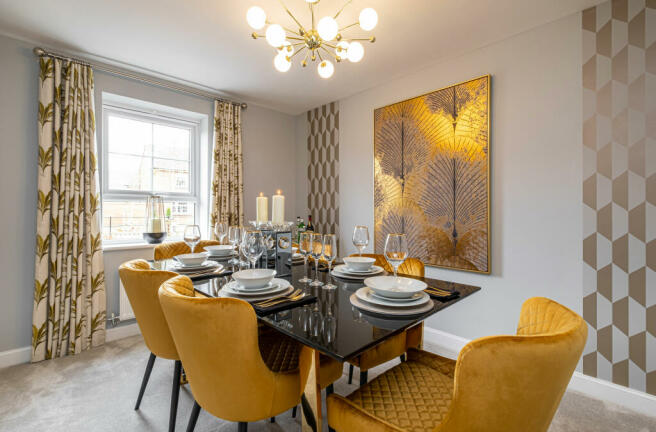 Interior view of the dining room in our 5 bed Lamberton home