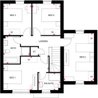 Milfield first floor plan-Eldebury Place