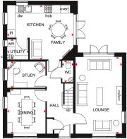 Ground floor plan of our Alnmouth 4 bed home