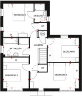 First floor plan of our Alnmouth 4 bed home