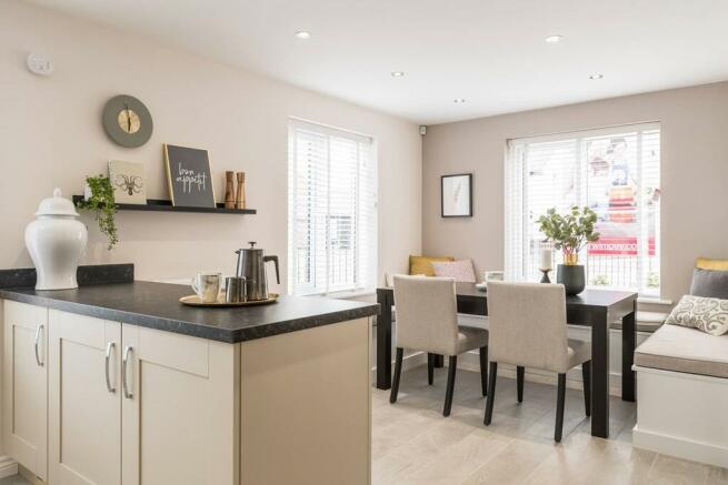 The open plan kitchen-dining area makes cooking a sociable experience