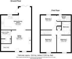2 Court Farm Cottages, Mansel Gamage - all floors.
