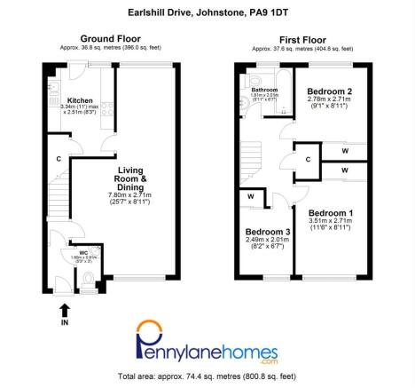 3 Bedroom Semi Detached House For Sale In Earlshill Drive Howwood Pa9