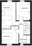 Bayswater first floor plan DWH Canal Quarter H763901