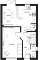 Ground floor plan of the Chester 4 bedroom home