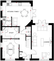 Alnmouth ground floor plan - Meadowburne Place