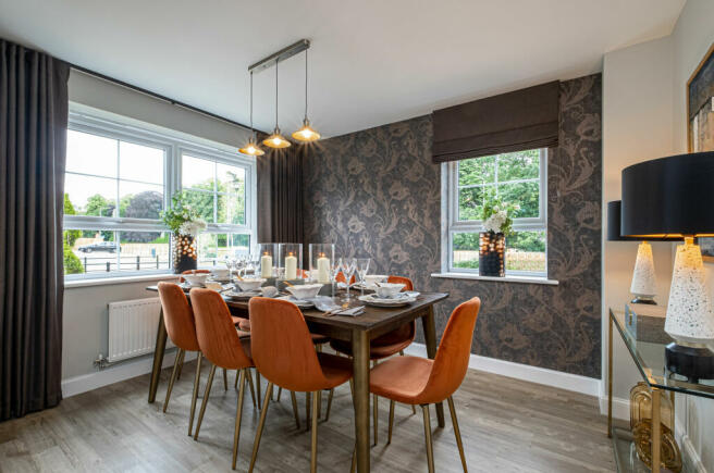 Interior view of the dining room in our 4 bed Alnmouth home