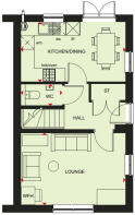 Ground floor plan of the Moresby 3 bedroom home at Victoria Heights