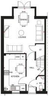 Ground floor plan of the Woodcote 4 bedroom home at Victoria Heights