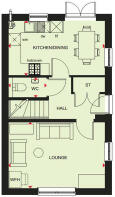 Ground floor plan of the Moresby 3 bedroom home at Victoria Heights