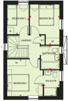 First floor plan of the Moresby 3 bedroom home at Victoria Heights