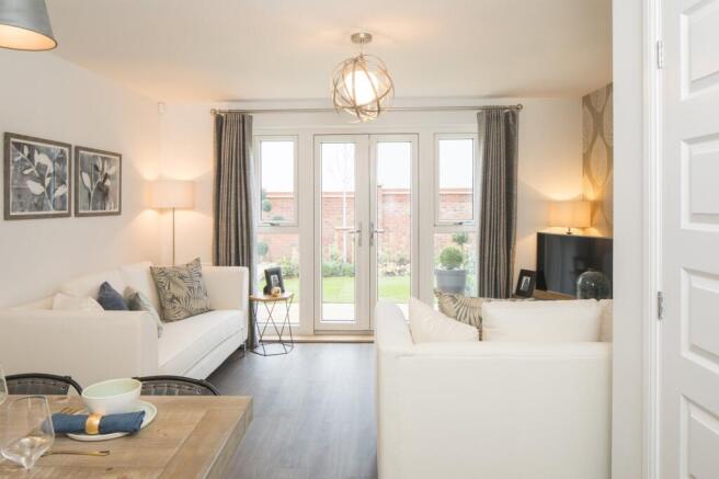 Lounge with French doors in the Norbury 3 bedroom home