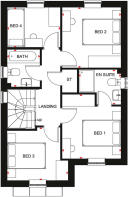 Floorplan of the Kingsley Special. 4 bed home. First floor.