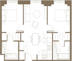 2 Bed Floor Plan