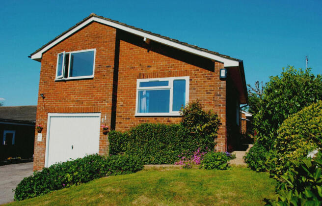 Front elevation and front garden