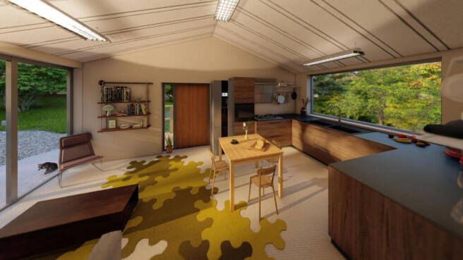 CGI of converted barn