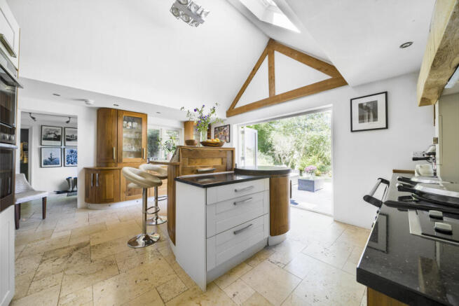 High standard fully fitted kitchen with vaulted ceiling